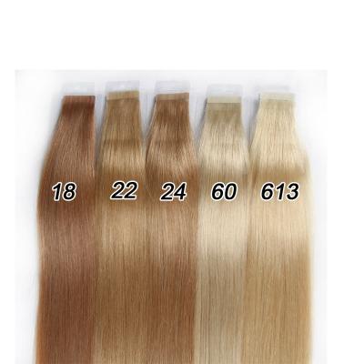 China Brazilian Remy Tape Hair Extensions Real Skin Silky Straight Seamless Human Hair Wave Weft Tape In for sale