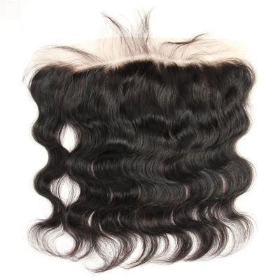 China 100% Remy Hair Quality 13*4 Human Ear Top To Ear Lace Frontal Closure With Natural Brazilian Body Wave Hair for sale