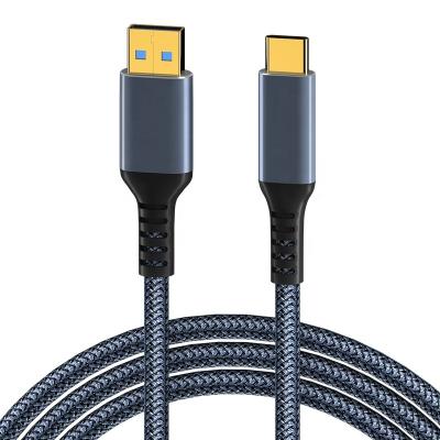 China Mobile Phone USB3.1 to Type-C 10G Data Cable Gold Plating 3A Computer Hard Disk Aluminum Net Current Fast Charging Main Connection for sale