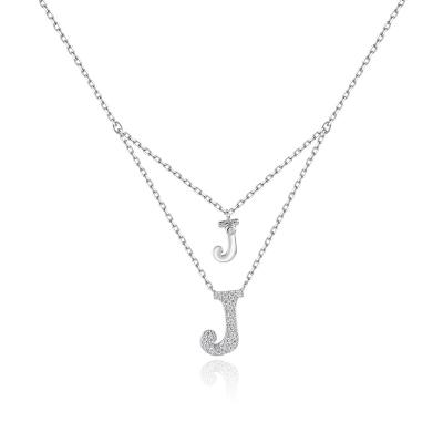 China Popular Customized Stainless Steel Dangling Letter Necklace Letter Initials Charm Women Alphabet Pendant Necklace for sale