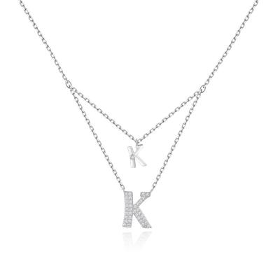 China Popular New Style English Alphabet Customized Necklace Initial Letter Pendant Necklace Girl for sale