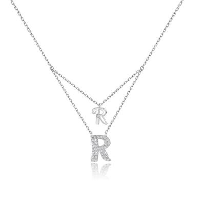 China Popular Best Friend Gift Necklaces With Initials Letter Necklace Wholesale Personal Customized Pendant for sale