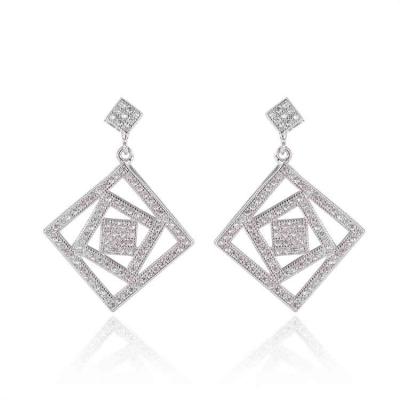 China High Quality Unique Fashion Trendy Earrings Tassel Jewelry Rhinestone Women Stud Earrings for sale