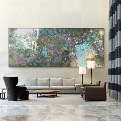 China Dreamy Garden Canvas Oil Painting Original Large Size Copy Decorative Light For Wall Decoration for sale