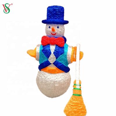 China Hot Sale 3D Christmas Snowman Pattern Outdoor Waterproof Decorative Light Big Discount Sales LED Christmas Snowman Light Summer for sale