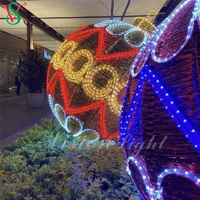 China Commercial Decoration Commercial Street LED 3D Christmas New Year Customization Use Ball Pattern Lights for sale