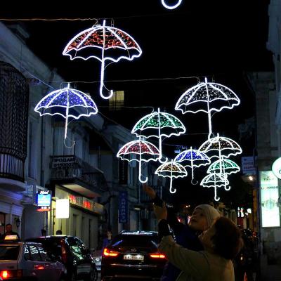 China 2D Christmas Modern Pattern Sculpture Landscape IP65 Outdoor Street Decoration Cross Light for sale