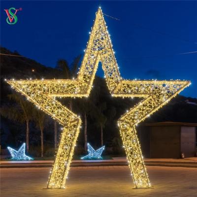 China Commercial Use Lighting Large Exhibit Star Arch Pattern Lights For Outdoor Christmas Decoration for sale