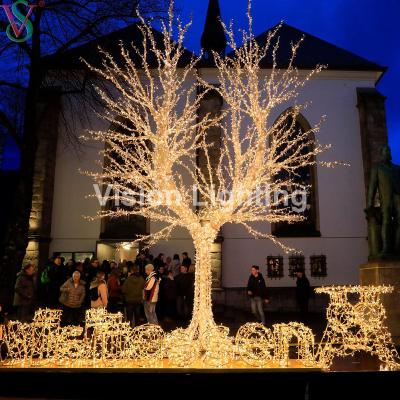 China Europe Christmas Festival Decoration Simulate Sculpture IP44 Giant High Quality Outdoor LED Tree Light for sale