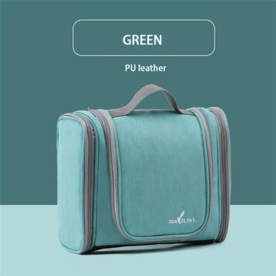 China Fashion China Manufacturing Cheap Fashion Travel Toiletries Bag PU Leather Material Travel Toiletries Bag for sale