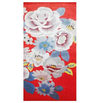 China Chinese Style Flower Washable Classic Handmade Woolen Embellished Rug for sale