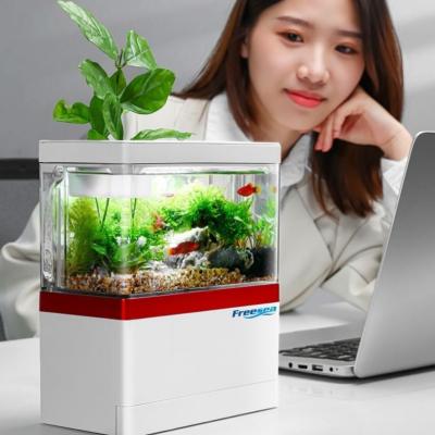 China Latest Design Fish Tank Wall Mounted Aquarium Glass Viable for sale