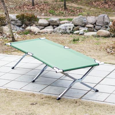 China Outdoor Single Bed Comfortable Portable Sleep Folded Aluminum Alloy Off Foldable Ground Camping Bed for sale