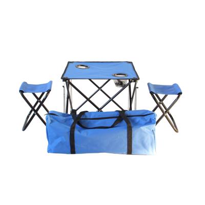 China Wholesale New Modern Style Outdoor Beach Camping Picnic Table Cooler And Chair Set for sale