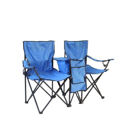 China Modern Custom Logo Outdoor Portable Fishing Chair Lightweight Double Folding Camping Chair for sale