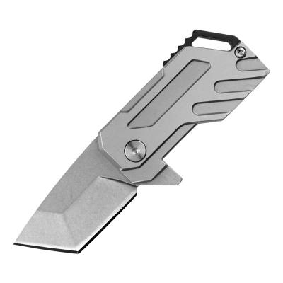 China D2 Screw Release Handle Pocket Knife EDC Mini Keychain Folding Knife 4.0in 2.7oz Stainless Steel Ball Bearing for sale