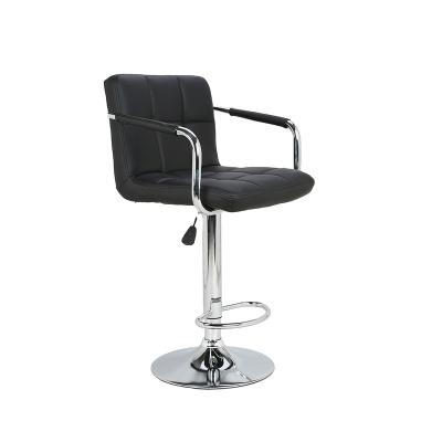 China Li&Sung Modern 10167 High Modern Black Adjustable Leather Bar Stools From China for sale