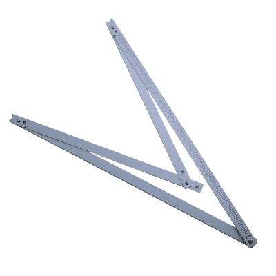 China Metal Large Bend Aluminum Triangle Ruler, 24/48 Inch Builders Angle Ruler Degrees, 90 and 45 Square Bendable for sale