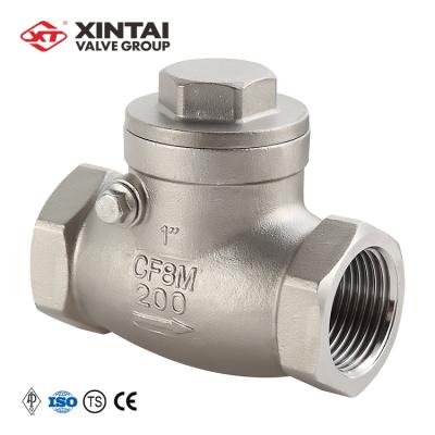 China H14W-200WOG 1inch CF8M Control Gas Water Oil Api Threaded Check Valve General Customizable Oscillation for sale