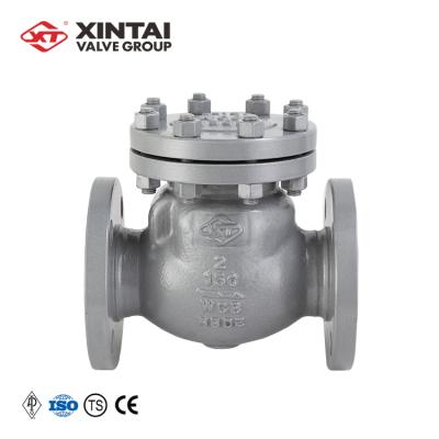 China Used In Pipelines Where The Medium Enters In A Direction China Supplier API 2 Inch Swing One Way WCB Carbon Cast Steel Hydraulic Check Valve For Natural Gas for sale