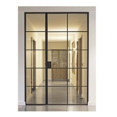 China Sound insulation wrought iron interior door french glass main minimalist design for house and home for sale