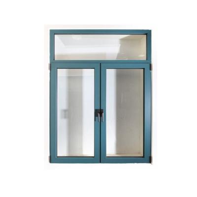 China Swing Wood Grain Aluminum Casement Window With Double Glass For Home for sale