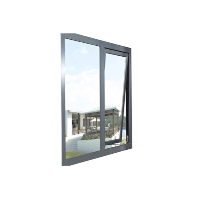 China Folding Handle Standard Screen Style Normal Awning Window With Double Tempered Glass for sale