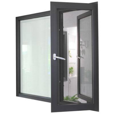 China Stainless Steel Modern Screen Style Casement Window Folding Interior Aluminum Glass Exterior for sale