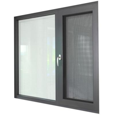 China Cheap Folding Screen Price Aluminum Alloy Soundproof Glass Swing Window With Screen For Villa for sale