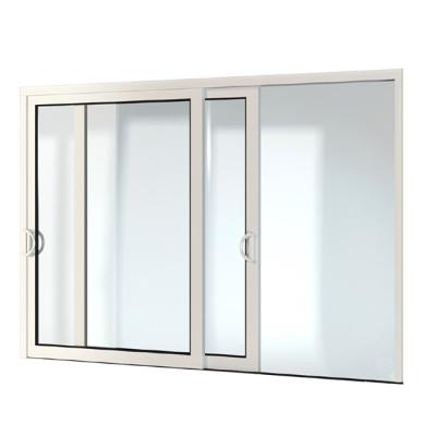 China Sliding Horizontal Sliding Aluminum Window Frame Glass Window Windproof for sale