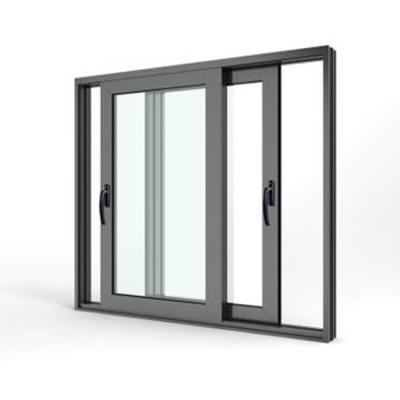 China Sliding new sliding glass door shatterproof reflective sealing aluminum window for sale