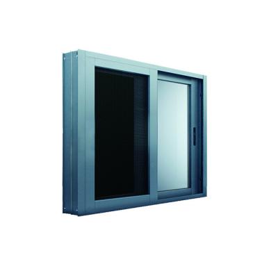 China Sliding USA Residential House Black Aluminum Glass Sliding Window for sale