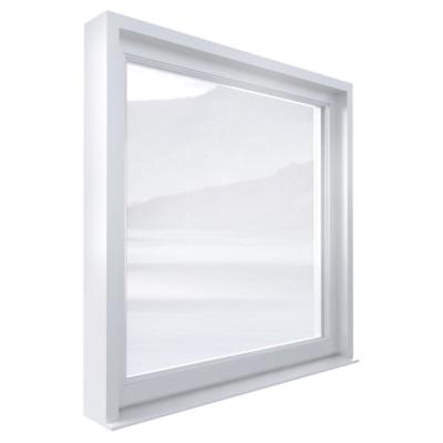 China Double Pane Low E Panoramic White Glass Window Fixed Aluminum Windows for sale