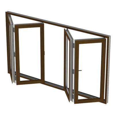 China Cheap passive aluminum glass folding bifold window for sale