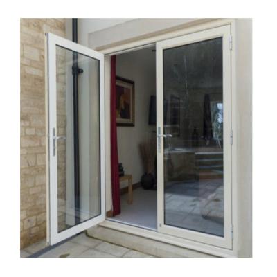 China Modern Exterior Anti-theft Aluminum Patio Door Soundproof Swing Door French Style With Double Glazed Glass For Home for sale