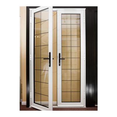 China Anti-theft Casement Front Door With Double Tempered Insulated Glass French Hinged Aluminum Door For Home for sale