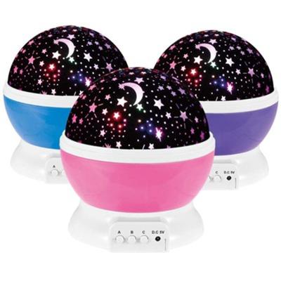 China Modern Baby Lamp Decor Rotating Nursery Sky Starry Kids Table Lamp Kids Bedroom LED Night Light Moon Star Projector Lamp for sale