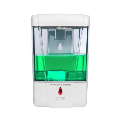 China Wall Mounted Automatic Touchless Hand Sanitizer Sensor Soap Dispenser 700ml Capacity Double Soap Dispenser for Bathroom Kitchen for sale