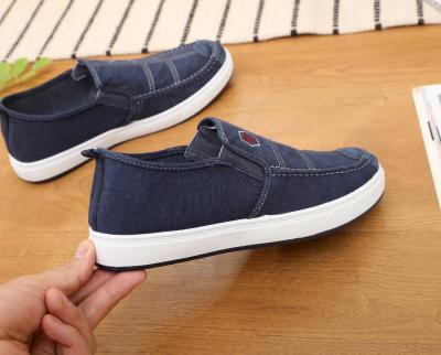 China Fashion trend fast delivery cheap washed denim upper men walking style diary wear driving casual sneakers men shoes for sale