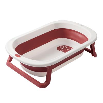 China PP+TPE low price baby bath tub platic portable foldable massage bathtub for newborn baby for sale