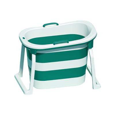 China Baby washing usefully 2020 newest design foldable baby bathtub folding bathtub portable adult baby washing usefully above 1 years old PE bag for sale