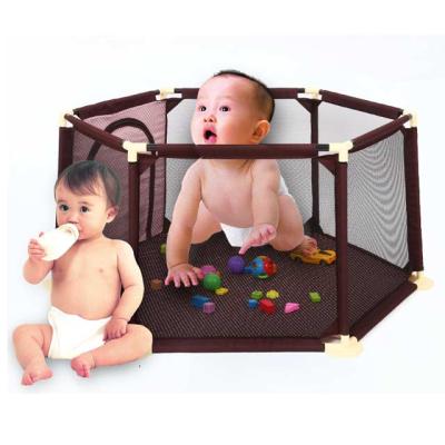 China Applicable for various household appliances baby safety slide Baby Travel Cot colorful play pens, wholesale cheap for European standard good folding protect children for sale