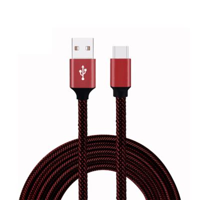 China Charging + Data Sending Long Cord Charging Nylon Braided Type C Data Cable 2.4A 3M USB Charger Fast Charging In Bedroom Sofa Office Car for sale