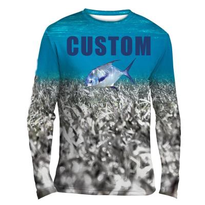 China Antibacterial Long Sleeve Tournament Custom Sublimated Fishing Jerseys Fishing Shirts UV Protection for sale