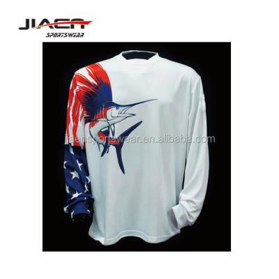 China Custom Wholesale Antibacterial Sublimation Tournament Fishing Shirts UV Protection for sale