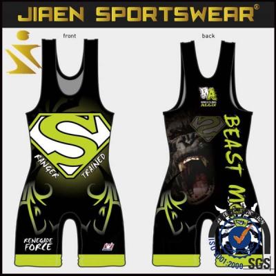 China Customized Your Logo Low Cost Price OEM Cut Custom Wrestling Singlet Sublimated White Funny Wrestling Singlet WS16010221 for sale