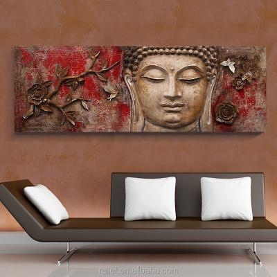 China WALL DECORATION Relief Resin 3d Buddha Canvas Wall Art Oil Painting Y515119 For Wholesale for sale