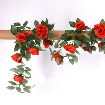 China Factory Wholesale CLASSIC 9 Heads 16 Heads Vine Artificial Rose Flowers for sale