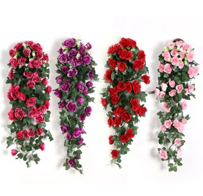 China Of Rose Garden Flowers Plants Wedding low MOQ factory price simulated artificial vines hanging decor CLASSIC for sale