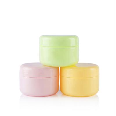 China 200g 250g Cosmetic Wide Mouth Light Pink Yellow Plastic Cosmetic Jars Cream Jar for sale